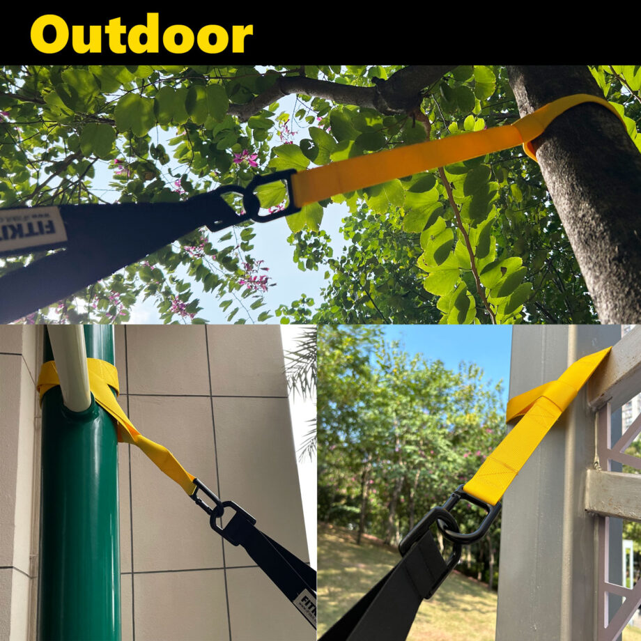 FITKIT Home Gym Bodyweight Suspension Resistance Trainer Fitness Straps