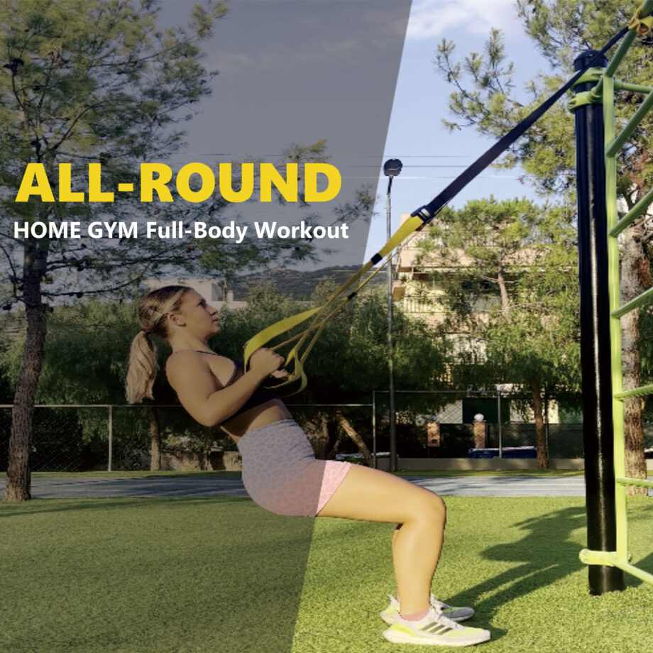 FITKIT Home Gym Bodyweight Suspension Resistance Trainer Fitness Straps